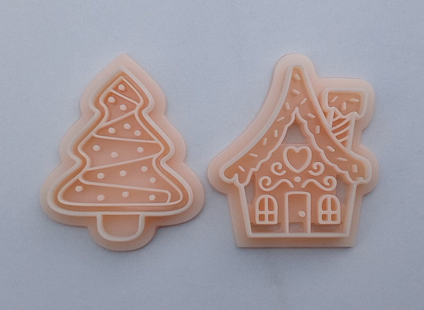 Gingerbread House | Gingerbread Christmas Tree | Christmas Cookies | Polymer Clay Cutter