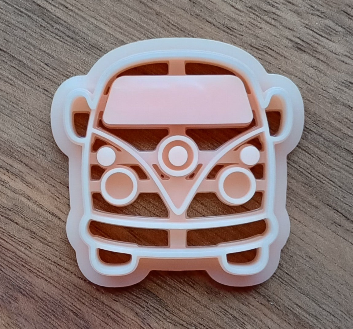 Hippie Camper Van | Retro Wagon | Boho Camper | Polymer Clay Cutter