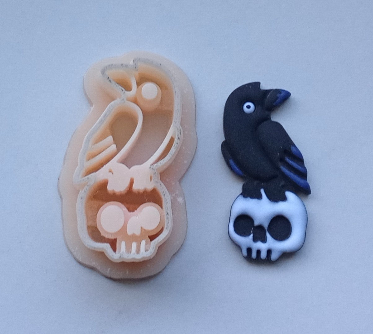 Raven | Skull | Halloween | Polymer Clay Cutter