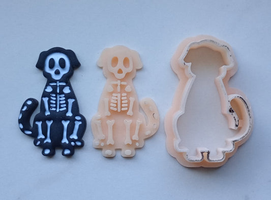 Skeleton Dog | Dog Clay Cutter | Dog Skeleton Stamp | Polymer Clay Cutter